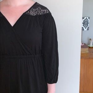 Black 3/4 sleeve dress
